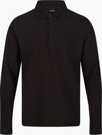Regatta Mens Regatta Professional Mens Long-Sleeved Polo Shirt - Black - Size: 46