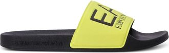 Emporio Armani logo-embossed slides - men - Polyester/Rubber - 10 - Yellow