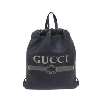 Gucci Pre-owned Rugzak - unisex - Vintage Rugzakken - Zwart - ONE Size - Leer - Vintage