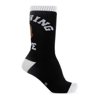 A Bathing Ape Socks, male, Black, Size: L Logo Socks