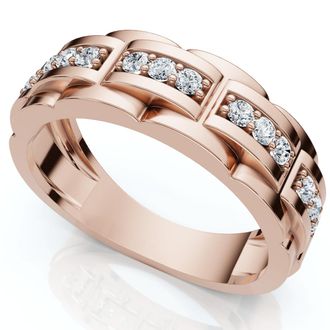 Pompeii3 Mens 1/3Ct Diamond Lab Grown Wedding Anniversary Ring Gold