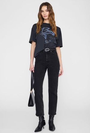 Anine Bing Kent Tee Eagle T-Shirt in Washed Black at Nordstrom, Size X-Small