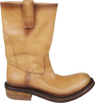 Miu Miu Schoenen, Dames, Bruin, 39 EU, Hoge laarzen