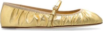 Dolce & Gabbana Leren Ballerinas - Dames - Ballerinas - Geel - 40 EU - Leer - Schoenen