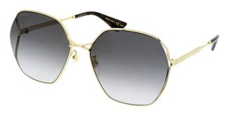 Gucci GG0818SA Asian Fit 001 Womens Sunglasses Gold Size 63