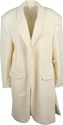 Act N&deg;1 Lange Jas - Dames - Blazers - Beige - XS - Wol - Jassen