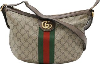 Gucci Beige Gg Supreme Canvas Ophidia Medium Shoulder Bag (Authentic Pre- Loved)