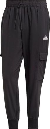 adidas Essentials Small Logo Woven Cargo Ankle-Length Pants Black HA4348