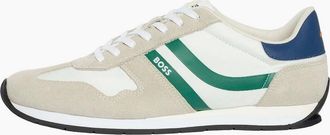 HUGO BOSS Mens Boss Black BOSS LEVON TRAINER OPEN WHITE - Size: 11