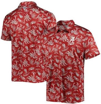 Columbia Mens Columbia Crimson Alabama Crimson Tide Super Terminal Tackle Omni-Shade Polo at Nordstrom, Size Medium