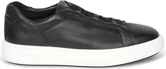 Officine Creative Zwarte Sneakers met Witte Zool - Heren - Sneakers - Zwart - 43 EU - Leer - Schoenen
