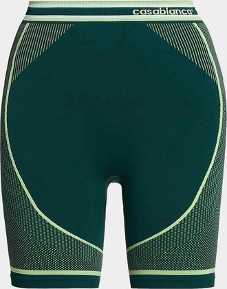Casablanca Logo-Print Seamless Cycling Shorts