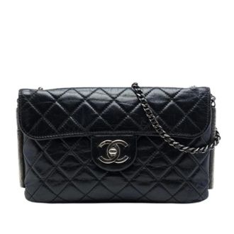 Chanel Pre-owned Flap Bag - Dames - Pre-owned - Zwart - Maat: ONE Size Zijde