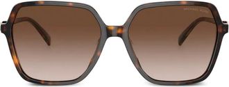 Michael Kors logo-plaque sunglasses - women - Acetate - 58 - Brown
