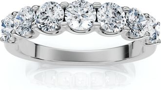 Pompeii3 1Ct TW Diamond U Prong 7-Stone Wedding Ring 14k Gold or Platinum Lab Grown