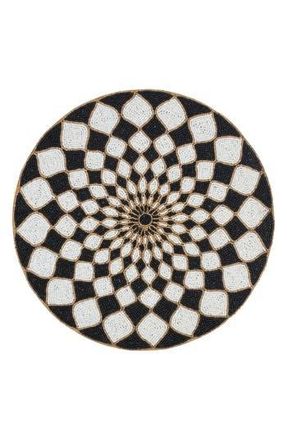 Tiramisu Victoria Beaded Placemat in Black/Ivory at Nordstrom Rack