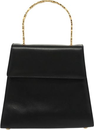 Ferragamo Vintage Gancini Convertible Top Handle Bag Leather Leather Handbag (Pre-Owned)