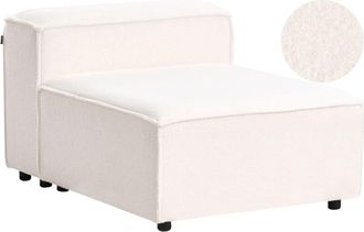Beliani Beliani - Sill&oacute;n Modular Sin Reposabrazos Acolchado Tapizado Boucl&eacute; Blanco Crema Ardal