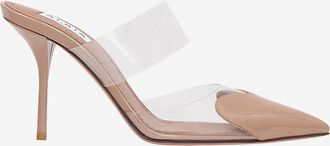 Alaia Halb-transparente Absatzpantoletten Le Coeur 90