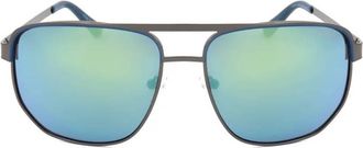 Guess Blue Mirror Navigator Mens Sunglasses GF00061 06X 61