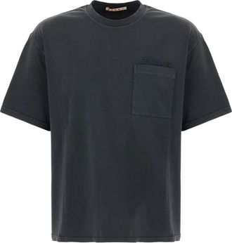 Marni T-Shirt - Heren - T-shirts - Zwart - L - Katoen - Tops