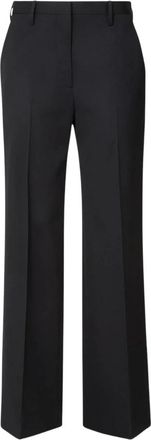 Fendi Grain de Poudre Broek - Dames - Straight fit broeken - Zwart - XS - Wol - Broeken