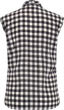 Maison Common Blusa a quadretti - Nero