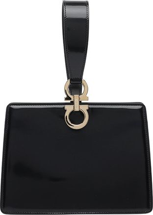 Ferragamo Gancini Logo Clutch