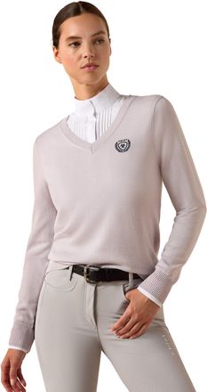 Ariat Womens Saluut Sweater Long Sleeve in Heather Grey, Size X-Small, by Ariat