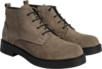 Desa Woman Suede Boots - Lace-Up Fastening, Flat Heel, Zip Closure, Breathable | Vizon - 38