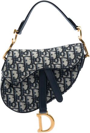 Dior Pre-owned Dior Mini Oblique Canvas Saddle Bag Ladies 597HDHFGY2094W2S