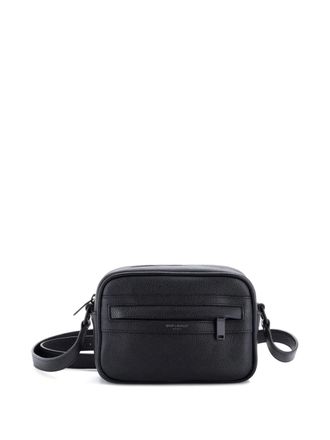 Saint Laurent Camp Camera Bag Leather Mini crossbody bag - women - Calf Leather - One Size - Black
