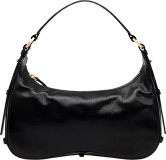Pollini Identity Hobo Bag - Dames - Schoudertassen - Zwart - ONE Size - Leer - Tassen