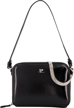 Courrèges Cloud Chained Naplack Purse - Courreges - Leather - Black