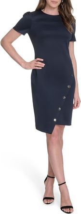 Tommy Hilfiger Short Sleeve Scuba Sheath Dress in Sky Capt at Nordstrom Rack, Size 2