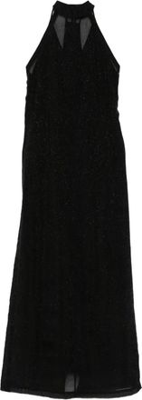 Alysi Abito lungo con scollo allamericana - Nero