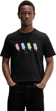 Paul Smith M2R-011R-Vp 5780 T-shirt - Heren - T-shirts - Zwart - L - Katoen - Tops
