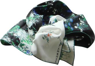 Givenchy Multicoloured Floral Print Silk Scarf