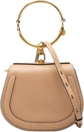 Chlo&eacute; Pre-owned The Nile - Dames - Vintage Mini Tas - Beige - ONE Size - Leer - Vintage