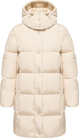 Moncler Moncler Litte Square-quilted Hooded Long Down Jacket, Women, White, Size: 00