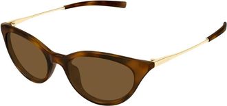 Saint Laurent Cat-eye Zonnebril - Dames - Zonnebrillen - Bruin - 53 MM - Nylon - Accessoires