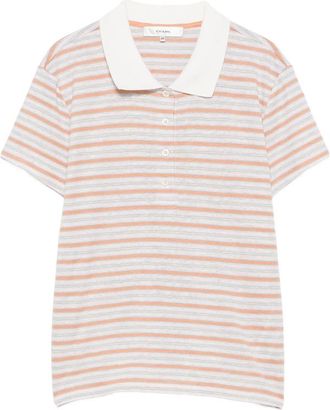 Frame Denim Striped Short-sleeve Polo Shirt