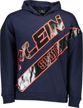 Plein Sport Mens Hoodie Sweatshirt - Navy Cotton - Size X-Large