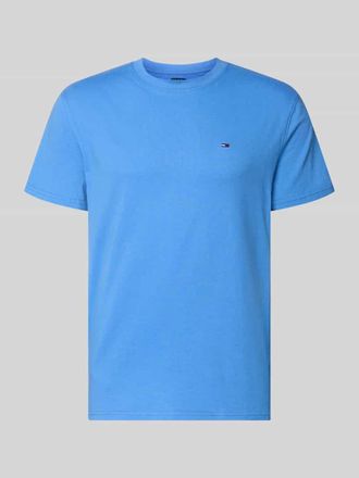 Tommy Jeans Regular Fit T-Shirt aus reiner Baumwolle in Metallic Blue, Gr&ouml;&szlig;e XXL