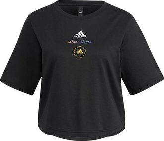 adidas (WMNS) adidas UST T-Shirt Asia Sizing Black White HE9984