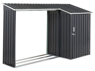 Beliani Armario para herramientas 270 cm 105 cm metal negro