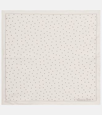 Valentino Garavani Beige And Blue Silk Scarves from $182.00