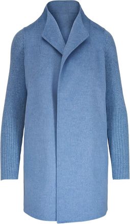 Kinross Cashmere Cappotto con scollo a scialle - Blu