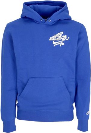 Nike Capuchontrui Game Royal/Sail - Heren - Sportshirts - Blauw - XL - Katoen - Fitness