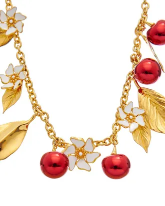 Oscar De La Renta Cherry Necklace